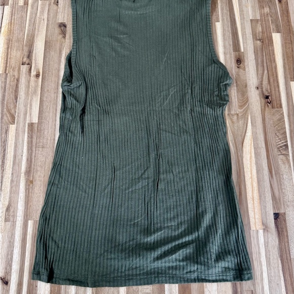 Rachel Zoe Dark Green Ribbed Tank Top - Picture 4 of 4